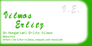 vilmos erlitz business card
